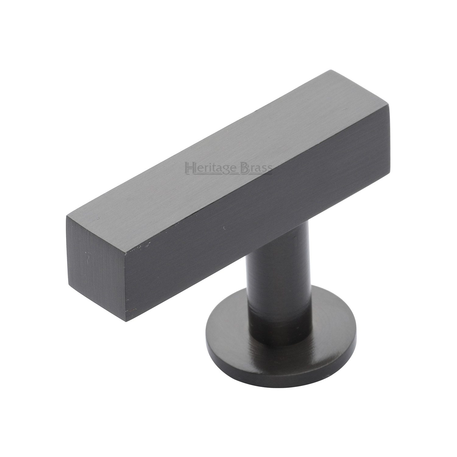 Heritage Brass Cabinet Knob Offset Square Design 44mm