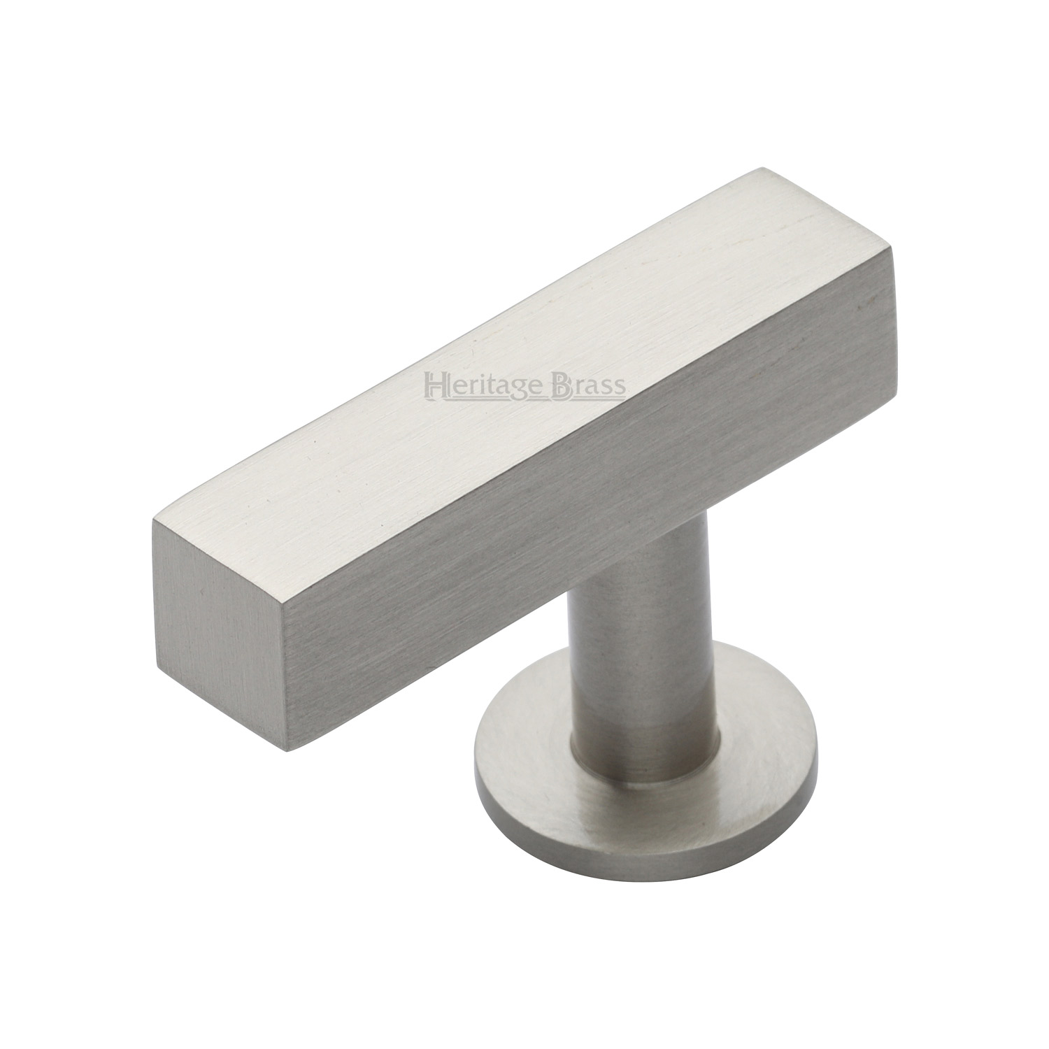 Heritage Brass Cabinet Knob Offset Square Design 44mm