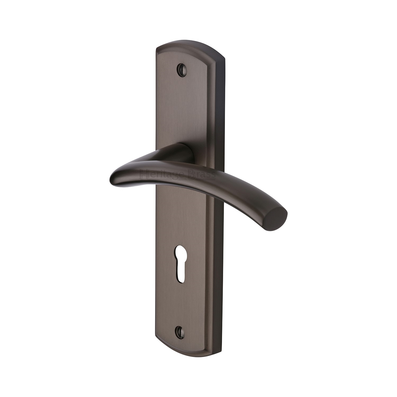 Heritage Brass Door Handle Lever Lock Centaur Design