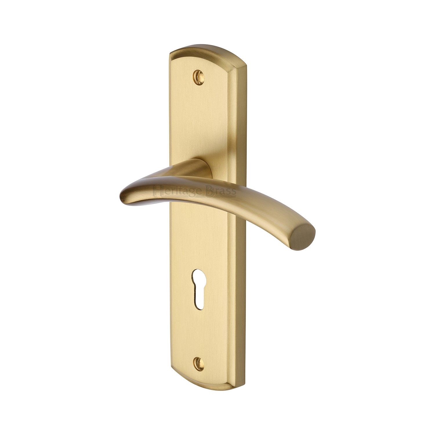 Heritage Brass Door Handle Lever Lock Centaur Design