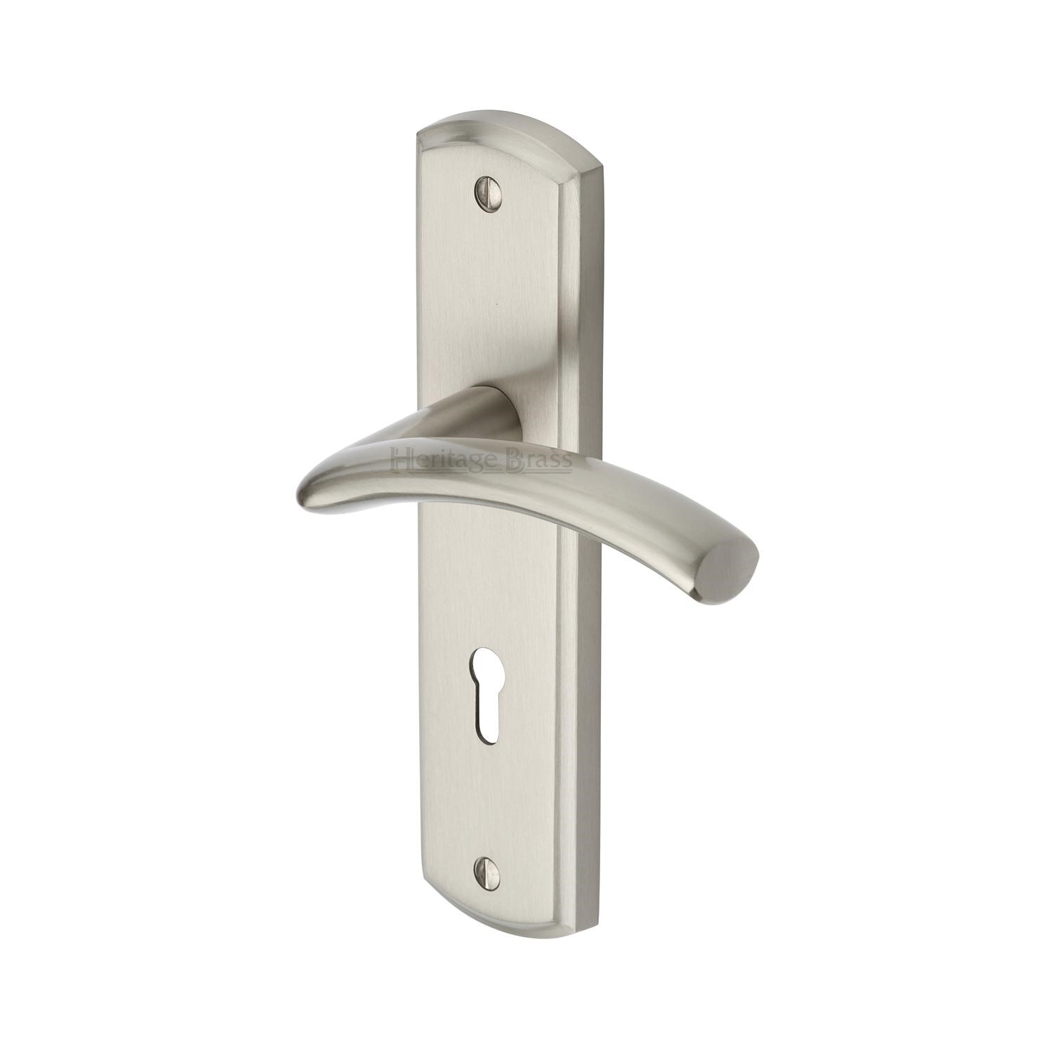 Heritage Brass Door Handle Lever Lock Centaur Design