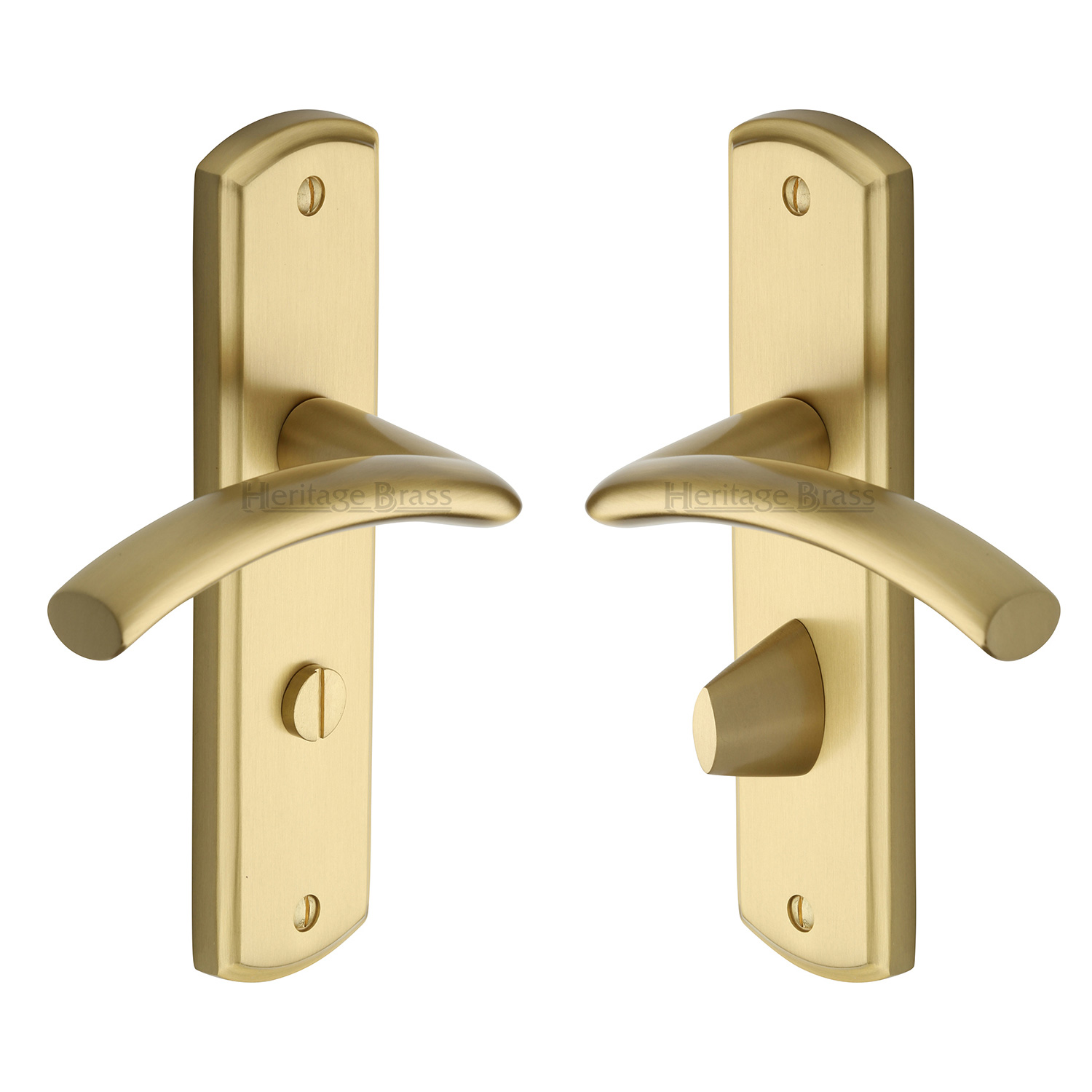 Heritage Brass Door Handle for Bathroom Centaur Design