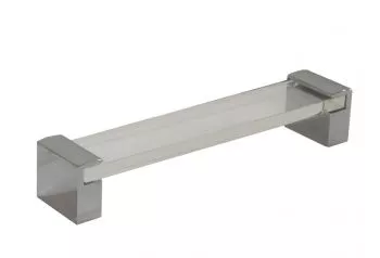 Atlanta Glass Bar Handle - Polished Chrome
