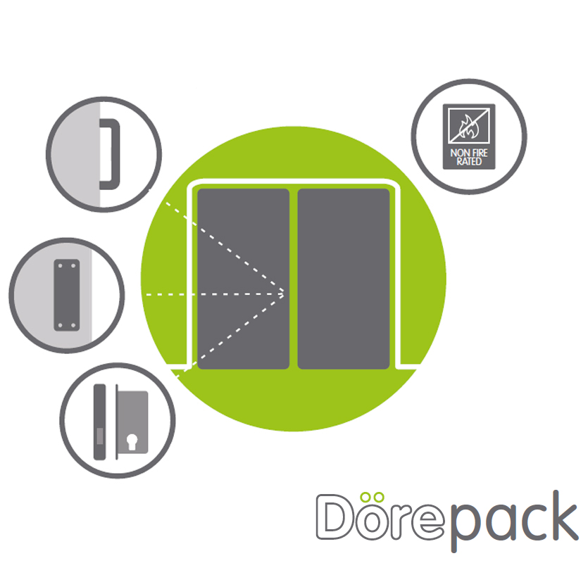 Dörepack Lockable Double Doors - Non Fire Rated