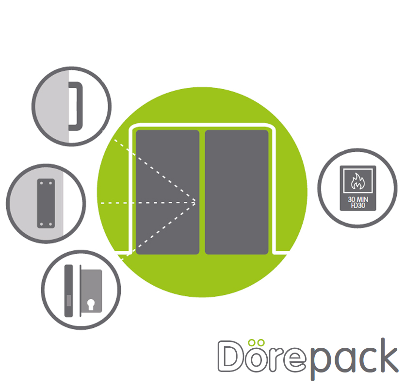 Dörepack Lockable Double Doors - FD30