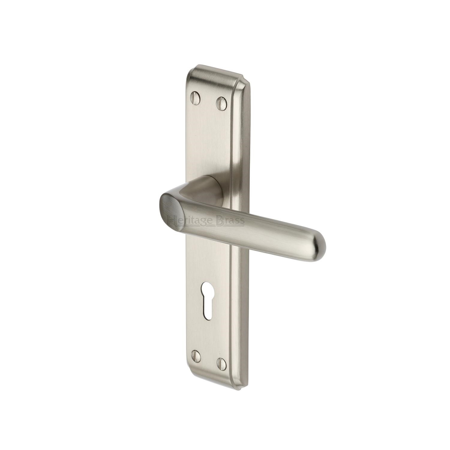 Heritage Brass Door Handle Lever Lock Deco Design