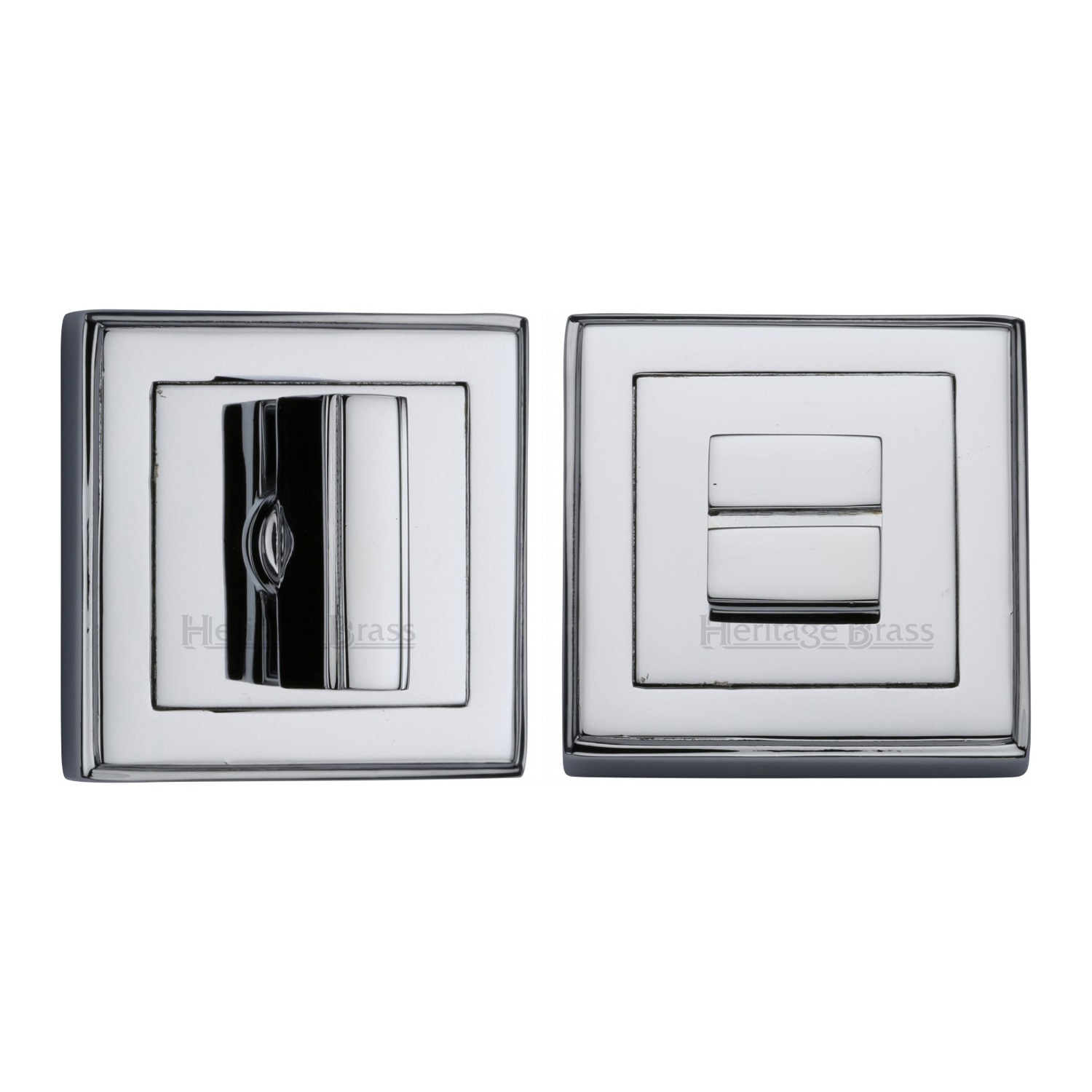 Heritage Brass Square Thumbturn & Emergency Release with stepped edge
