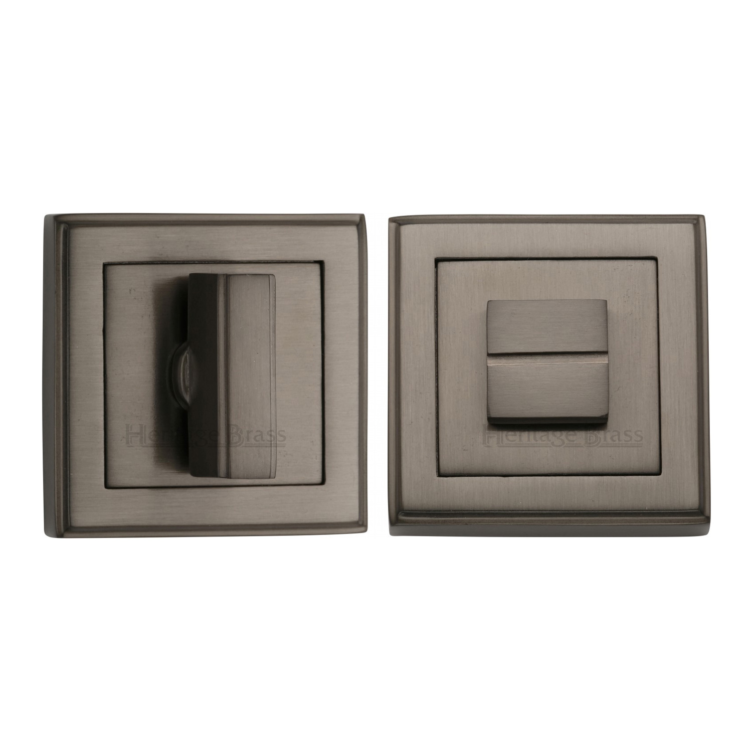 Heritage Brass Square Thumbturn & Emergency Release with stepped edge