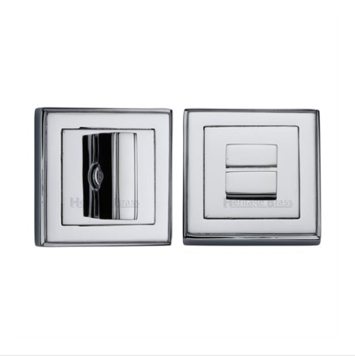 Square Bathroom Turn & Release - 54mm x 54mm - Polished Chrome 