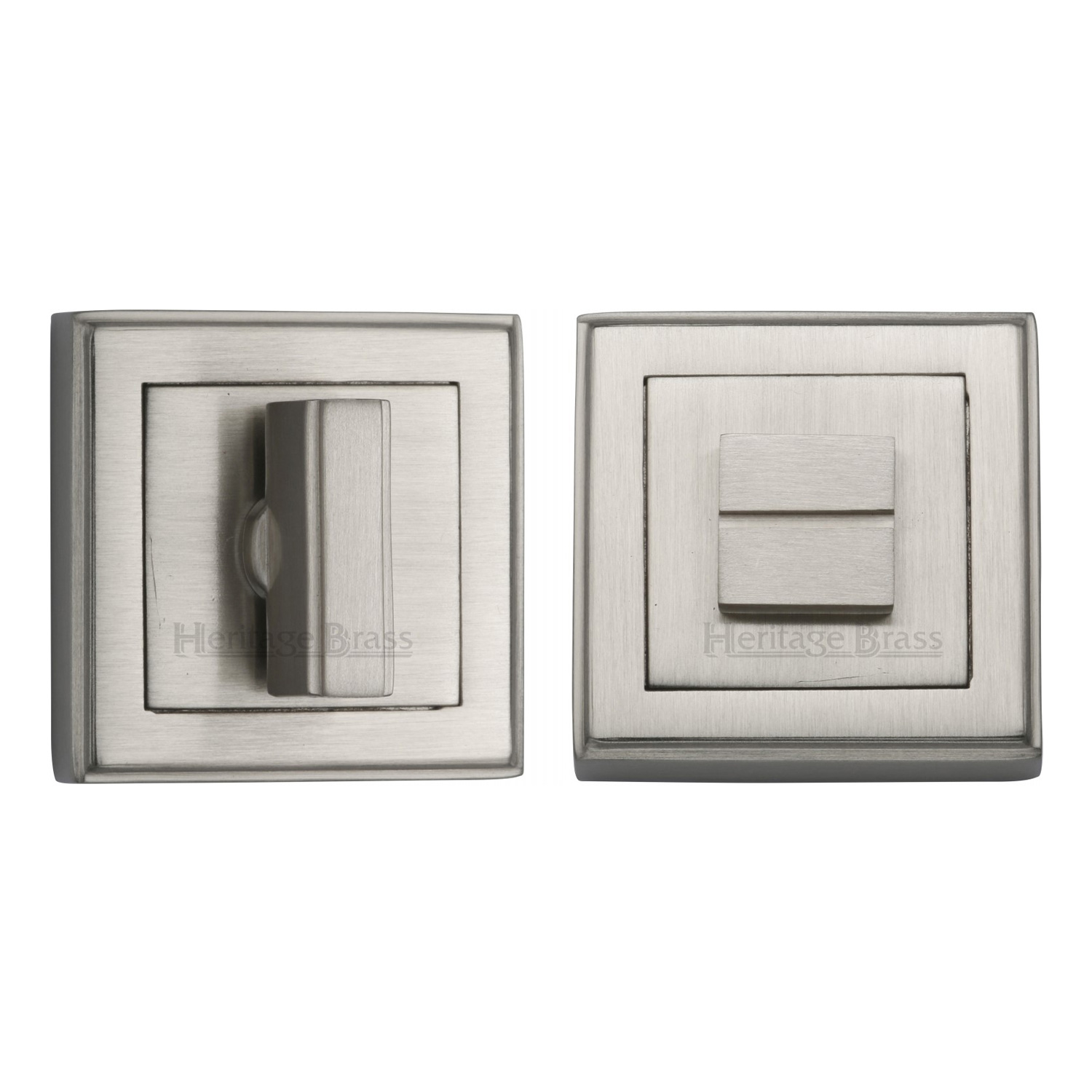 Heritage Brass Square Thumbturn & Emergency Release with stepped edge