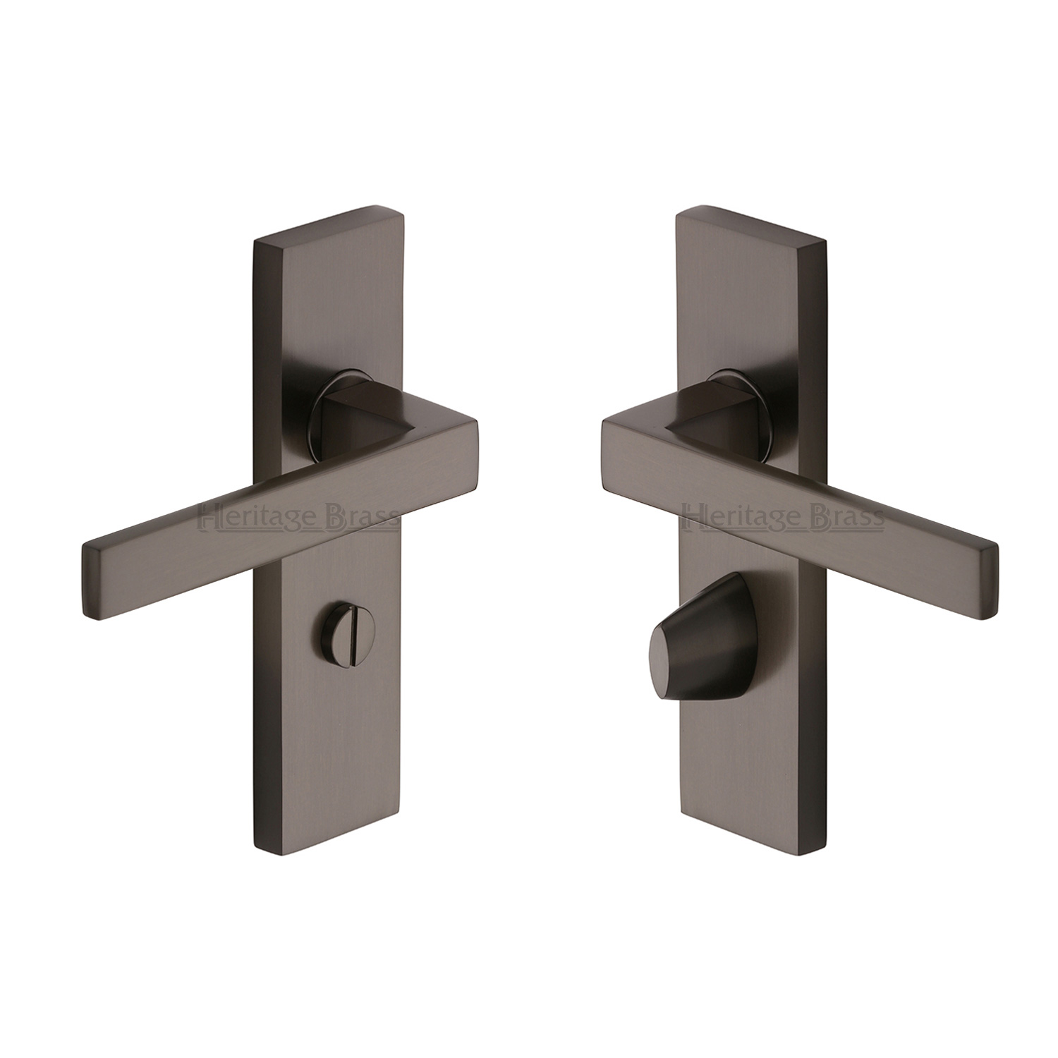 Heritage Brass Door Handle for Bathroom Delta Design