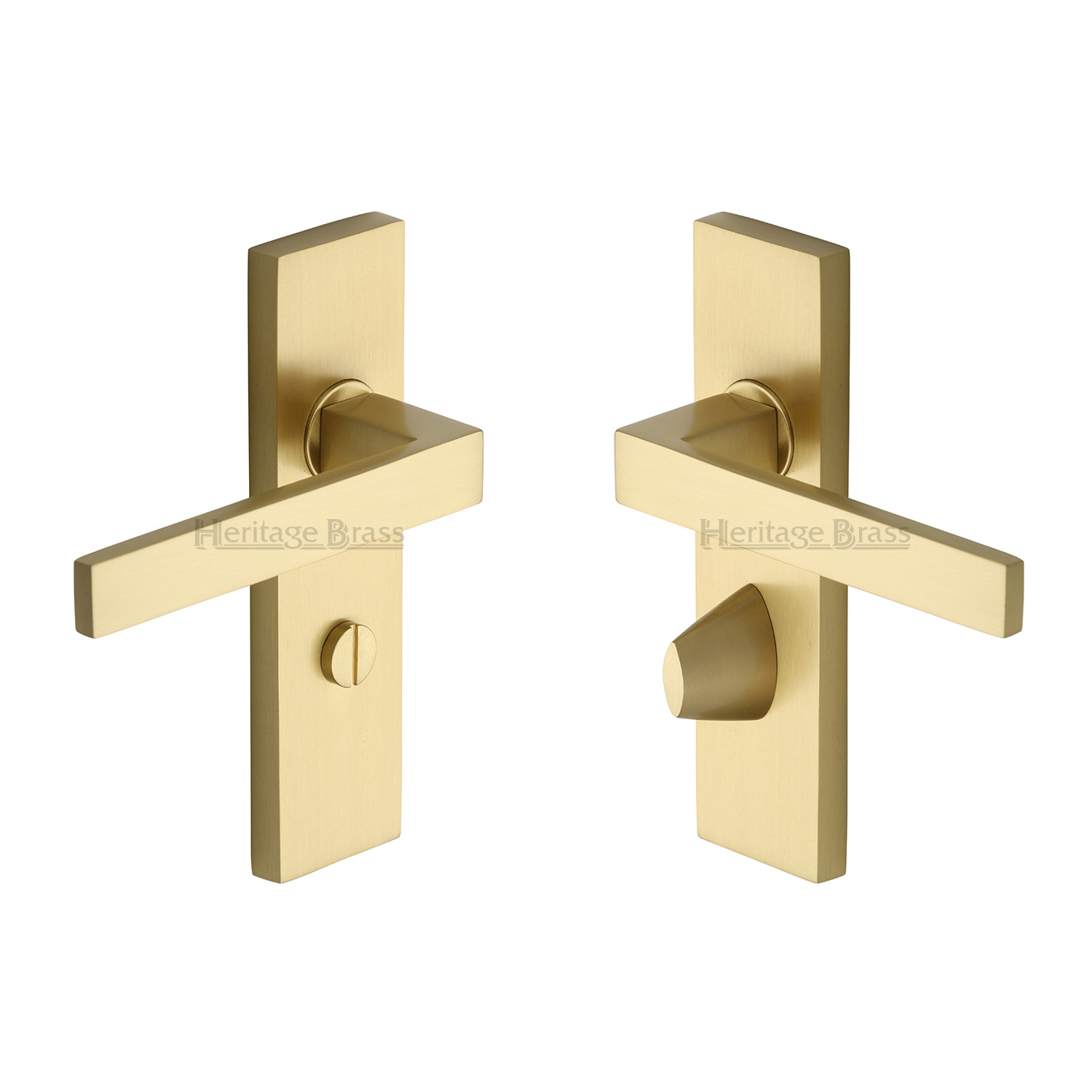 Heritage Brass Door Handle for Bathroom Delta Design