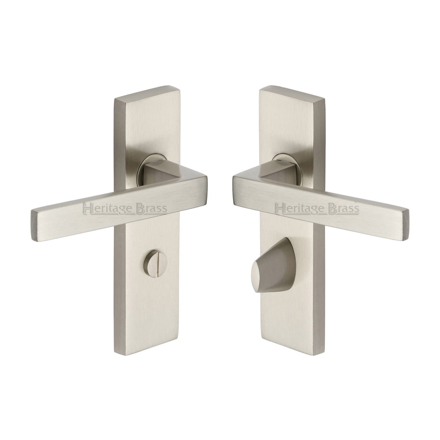 Heritage Brass Door Handle for Bathroom Delta Design