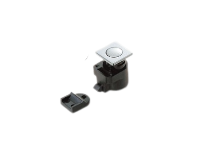 Push Knob Latch - Square - Chrome