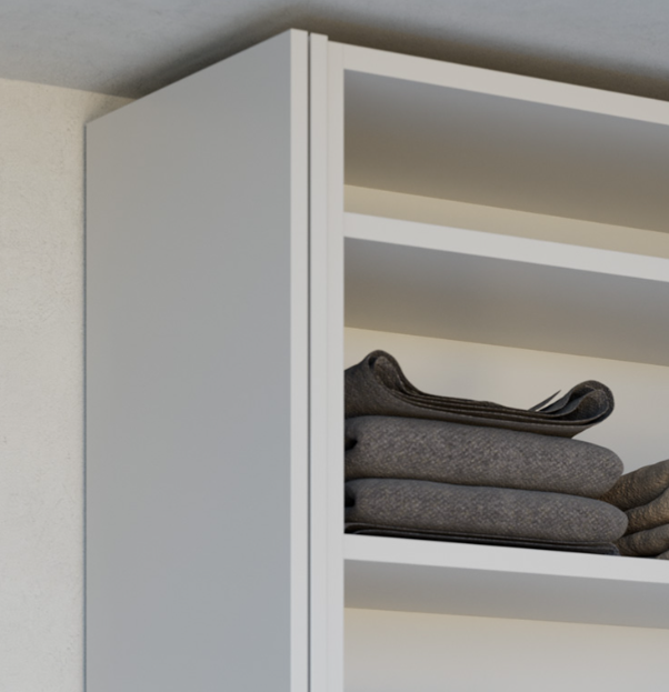 Salice Exedra Gravity - Pocket Hinge & Slide System Door height Range 1100-1599 Right Hand - Nickel Push