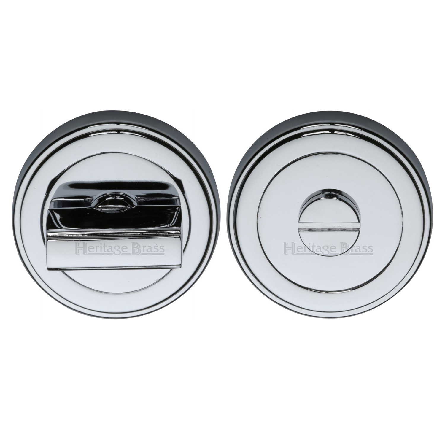 Heritage Brass Round Turn & Release Cylinder Escutcheon with stepped edge
