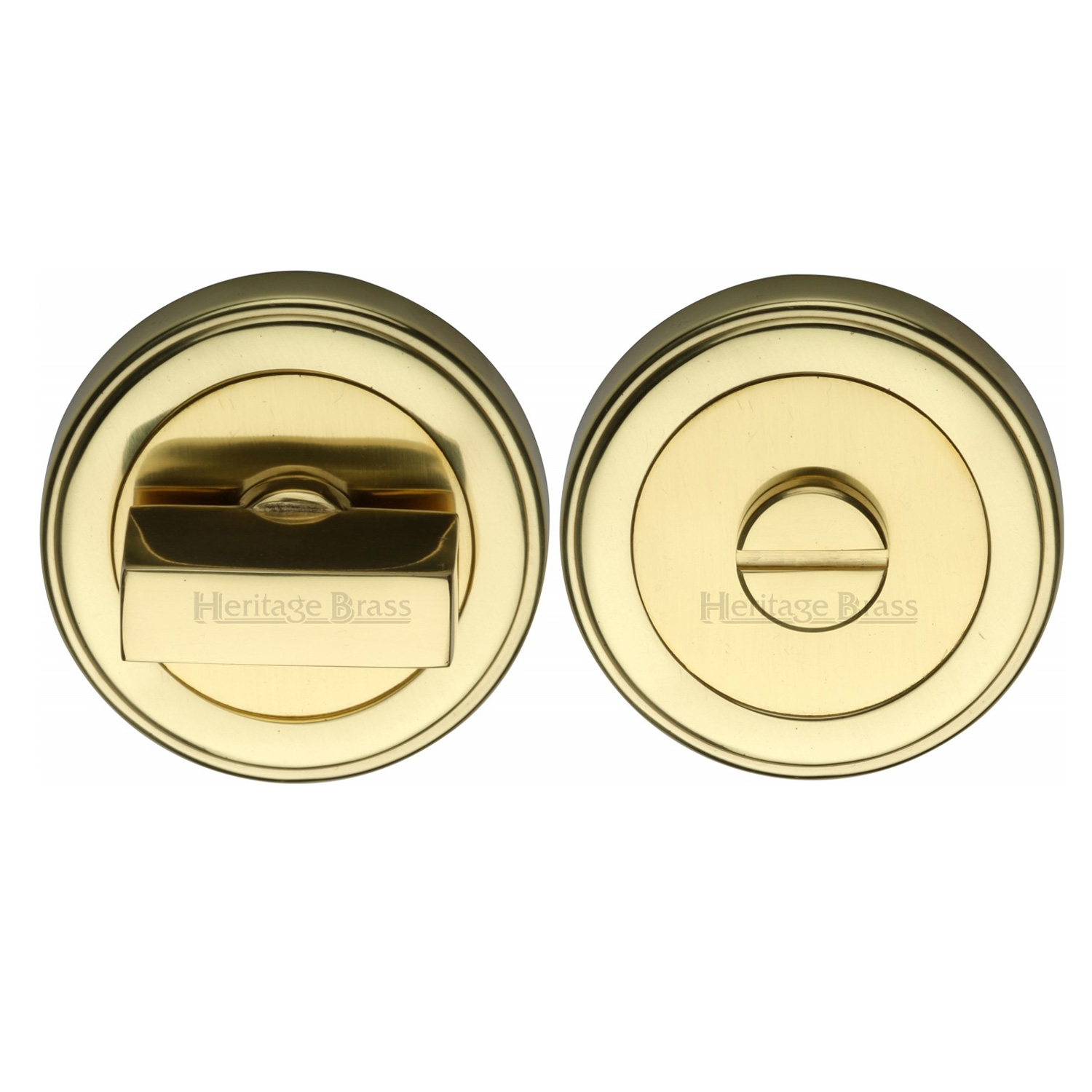 Heritage Brass Round Turn & Release Cylinder Escutcheon with stepped edge