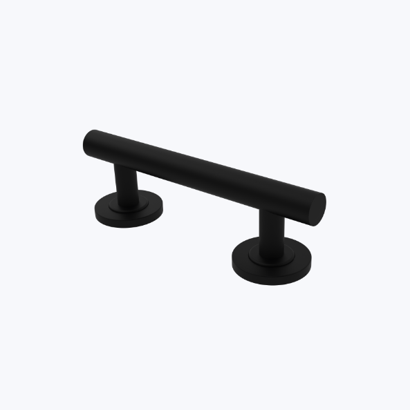 P-Luxury Grab Rail - Stainless Steel - T Bar 600mm - Matt Black
