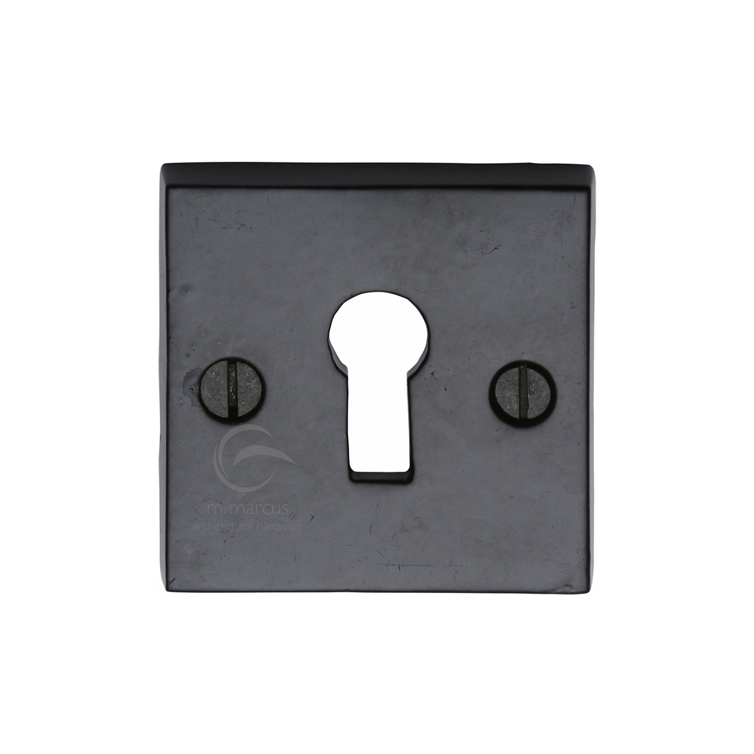 Black Iron Rustic Key Escutcheon Square