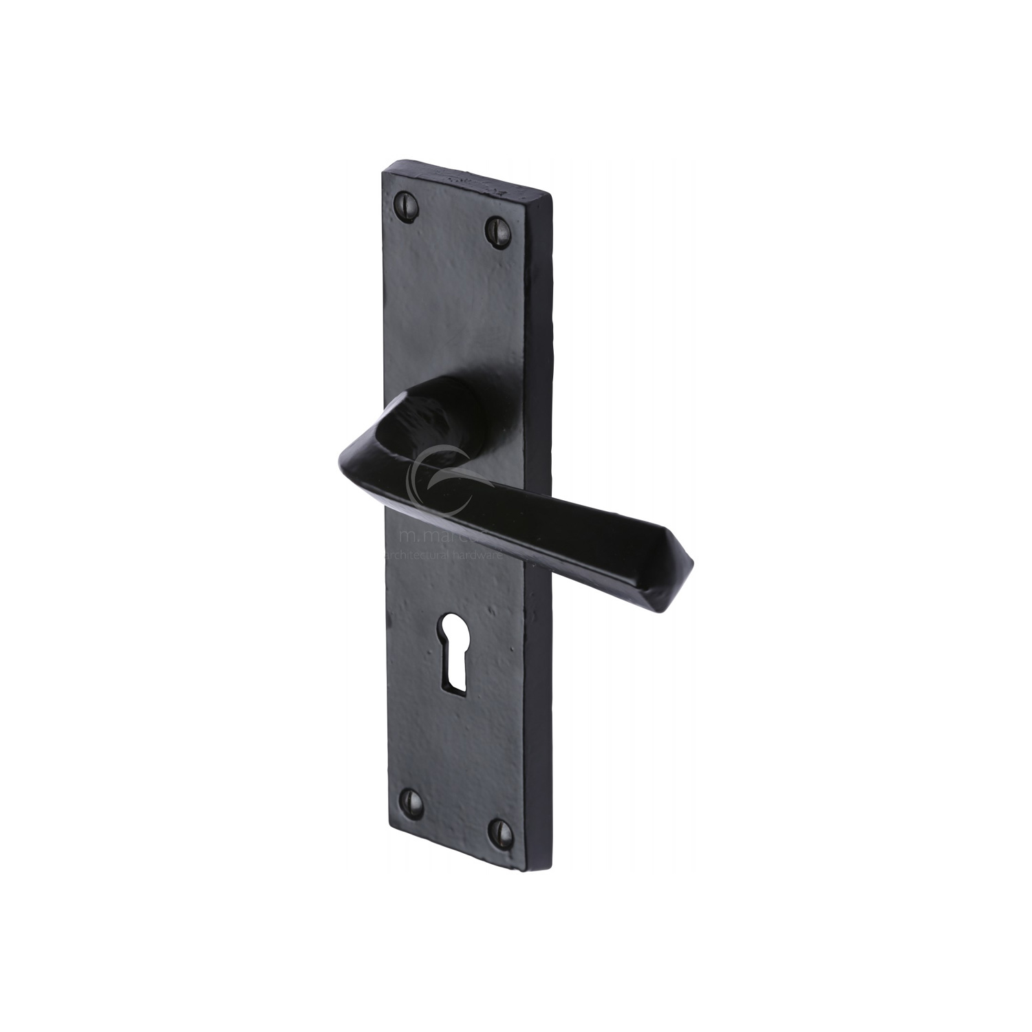 Black Iron Rustic Door Handle Lever Lock Bridgnorth Design