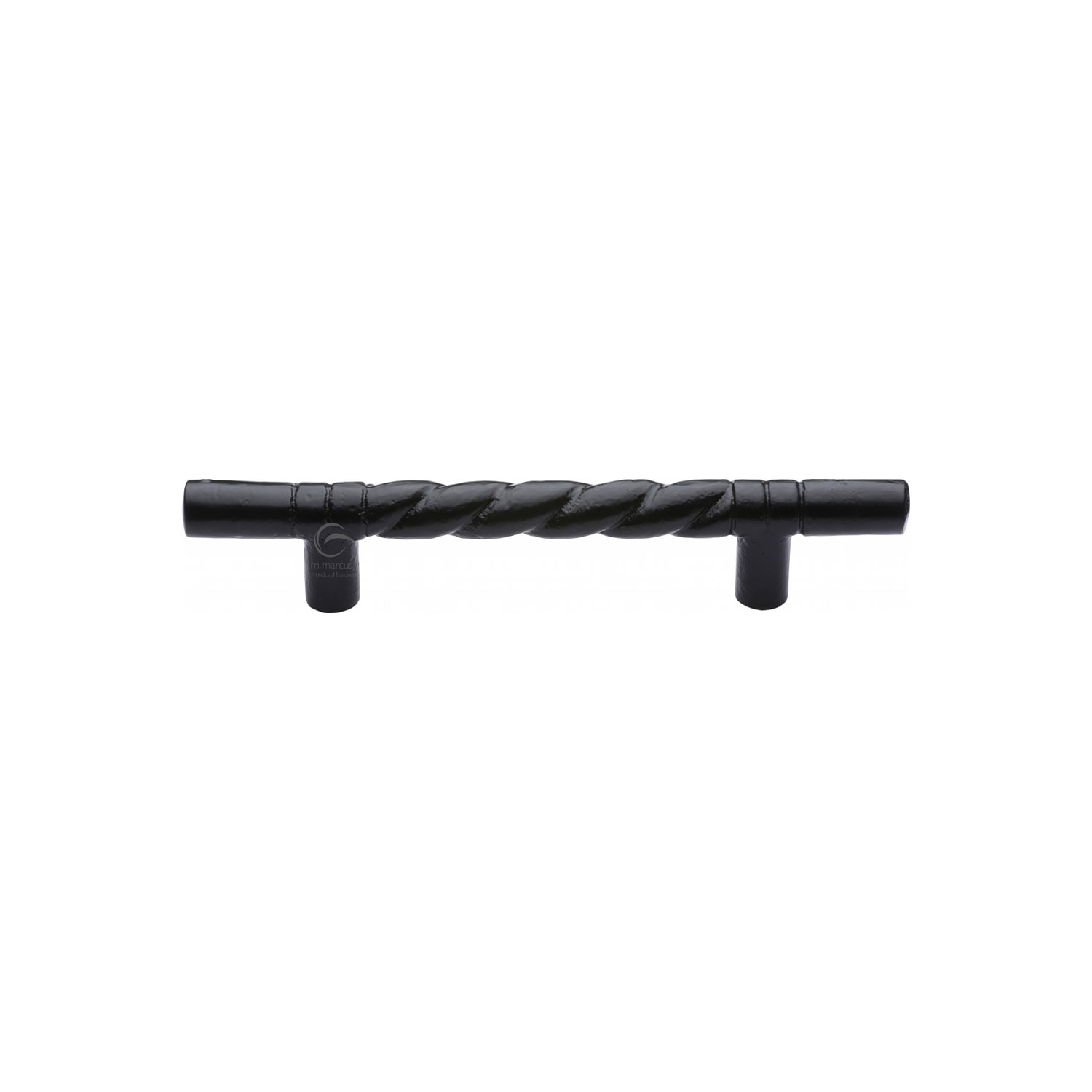 Black Iron Rustic Cabinet Pull Rope Design 305mm
