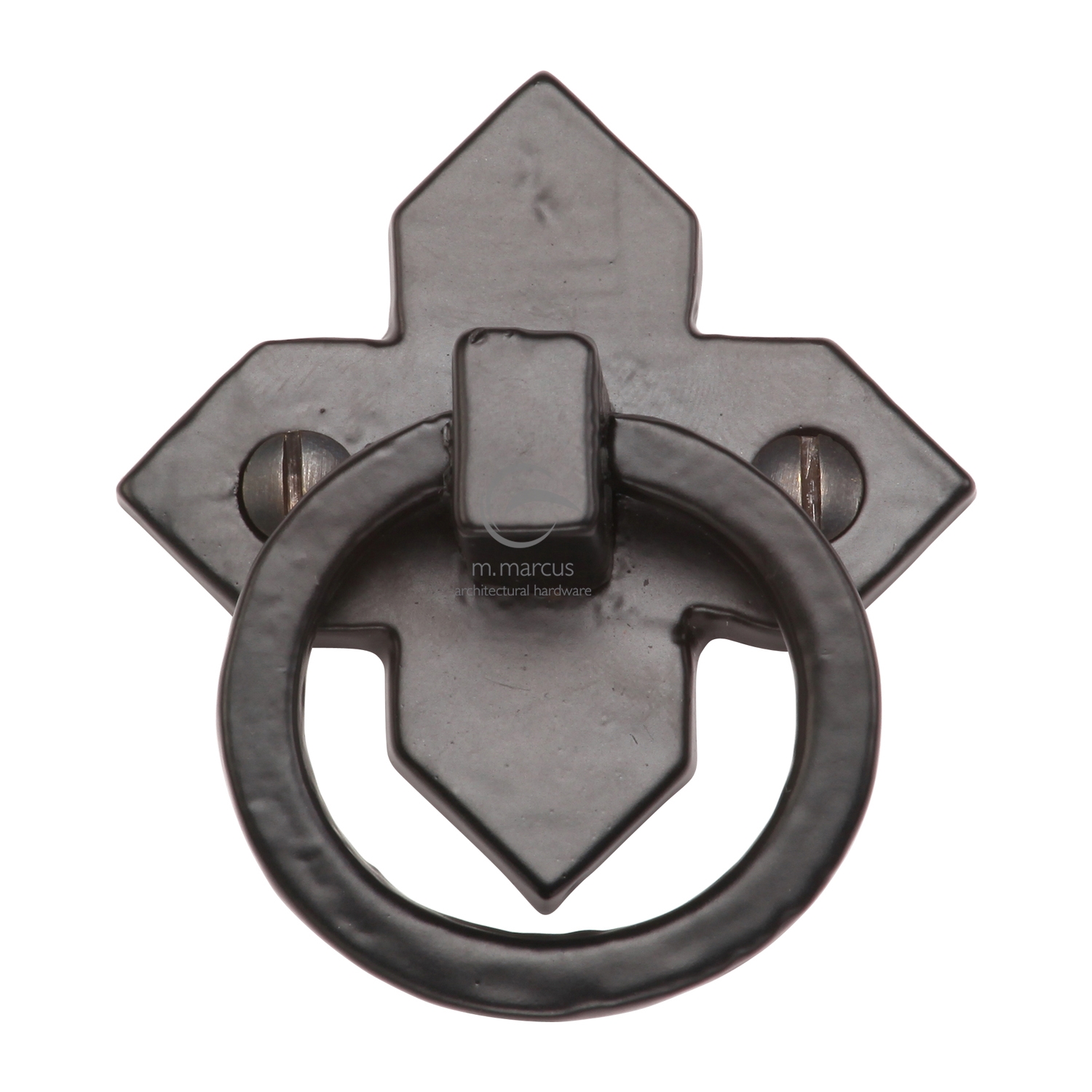 Black Iron Rustic Ring Drop Pull