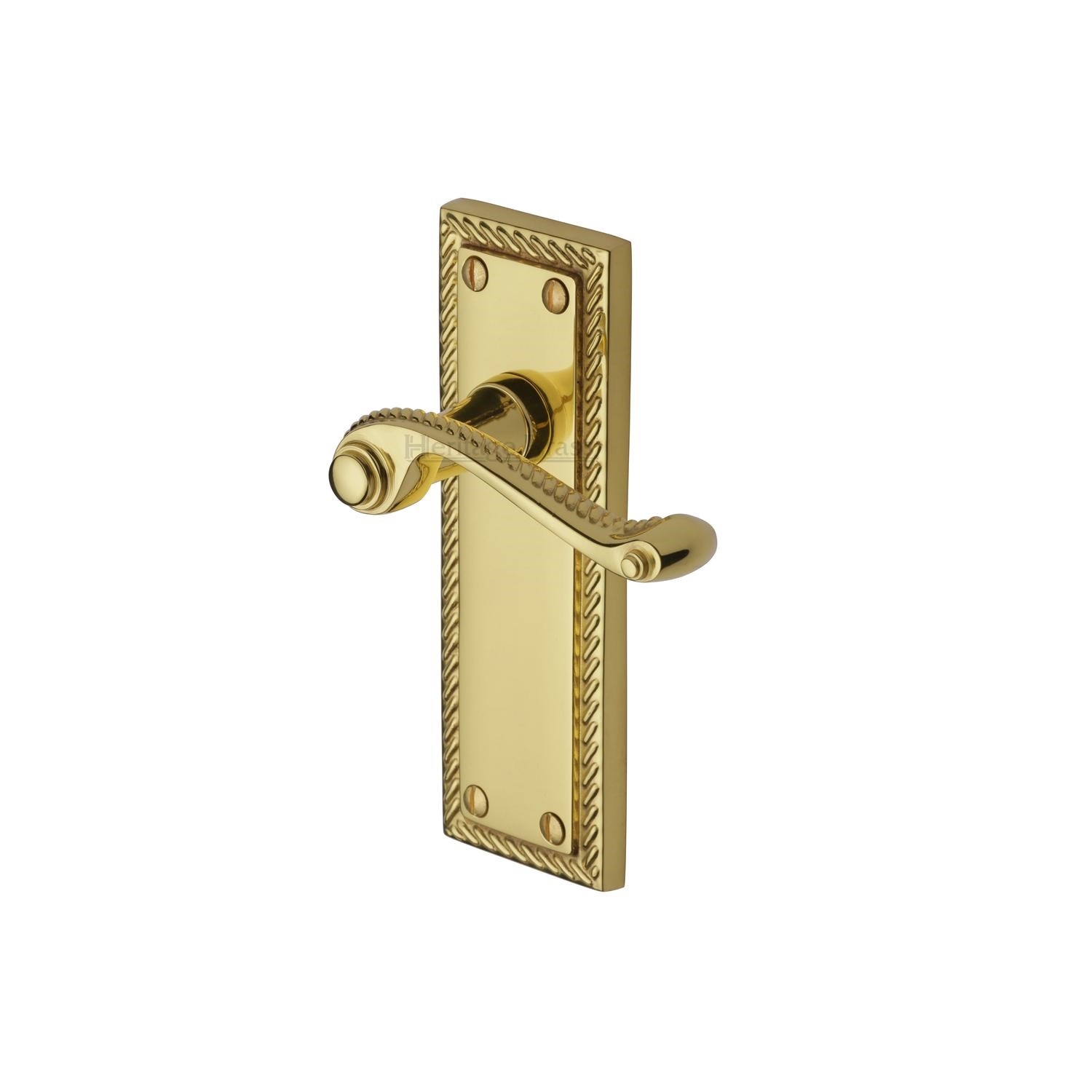 Heritage Brass Door Handle Lever Latch Georgian Design
