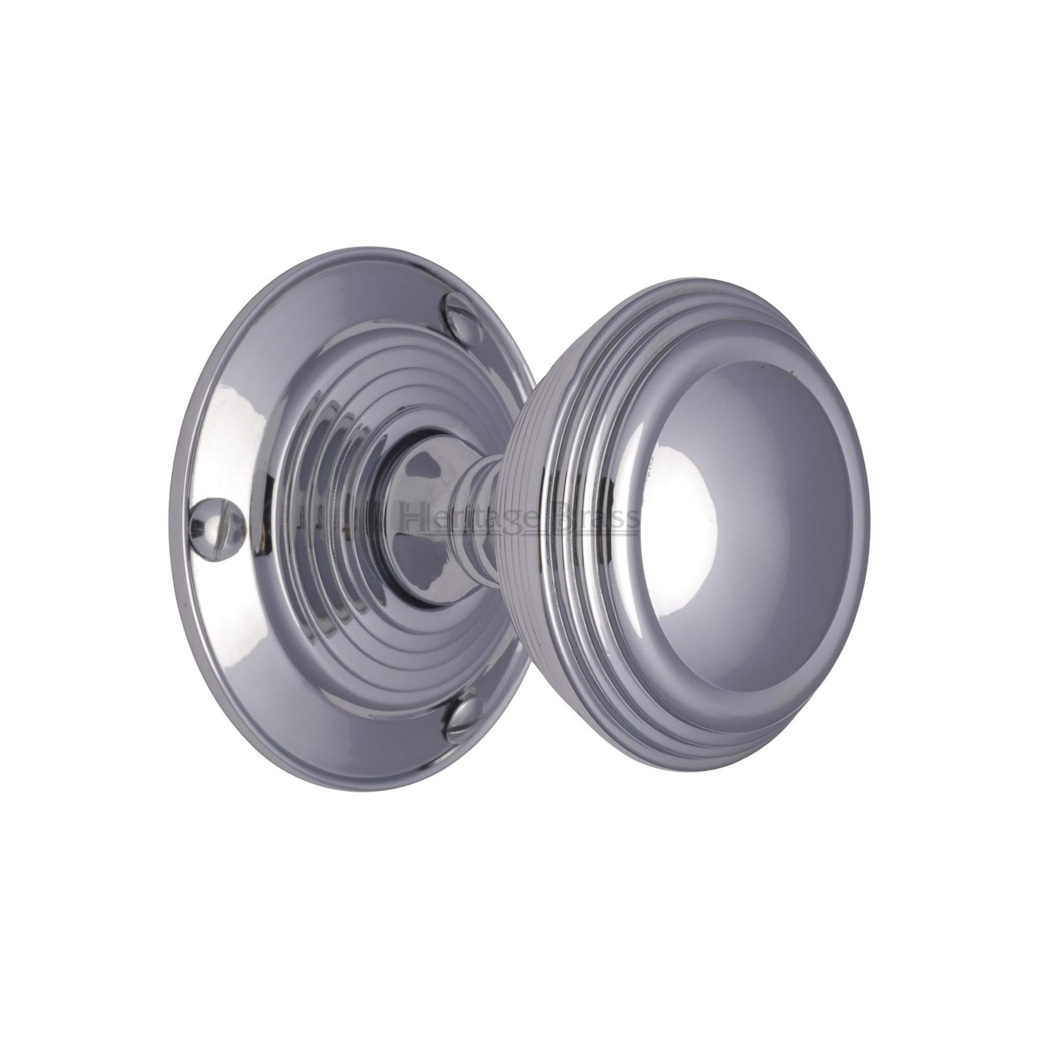 Heritage Brass Mortice Knob on Rose Goodrich Design