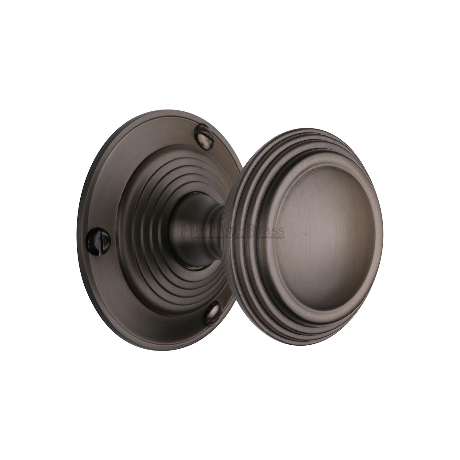 Heritage Brass Mortice Knob on Rose Goodrich Design