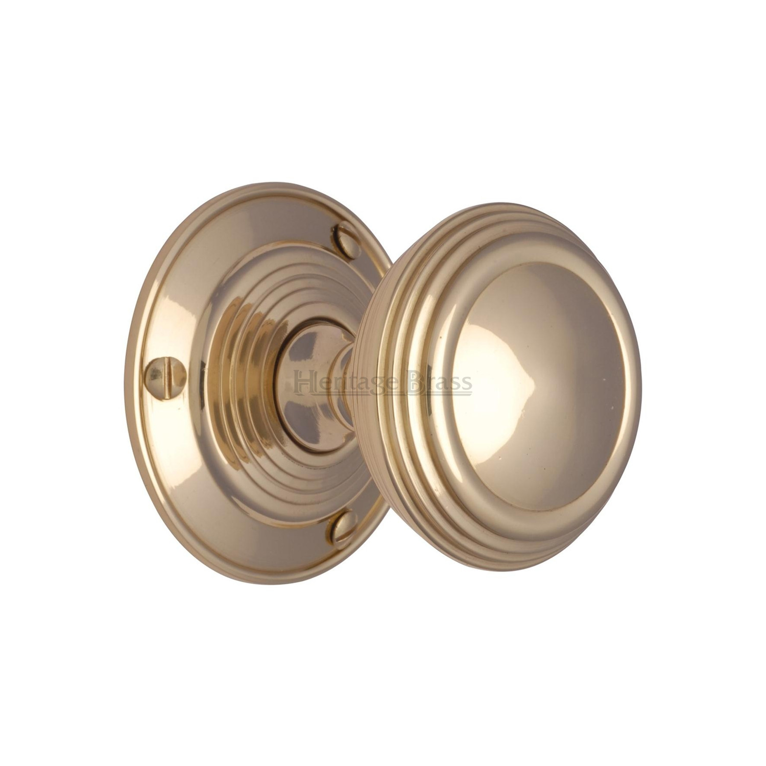 Heritage Brass Mortice Knob on Rose Goodrich Design