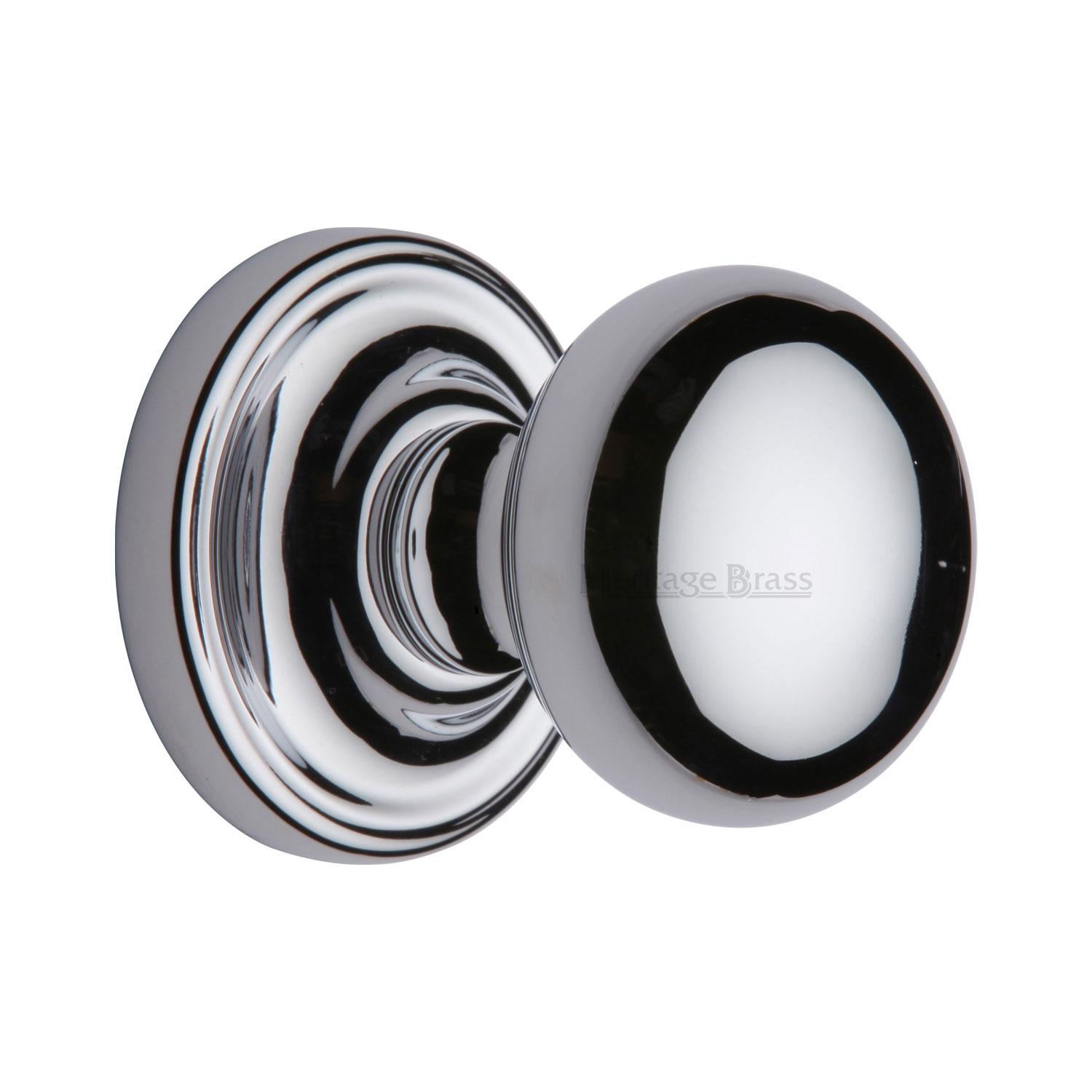 Heritage Brass Mortice Knob on Rose Hampstead Design