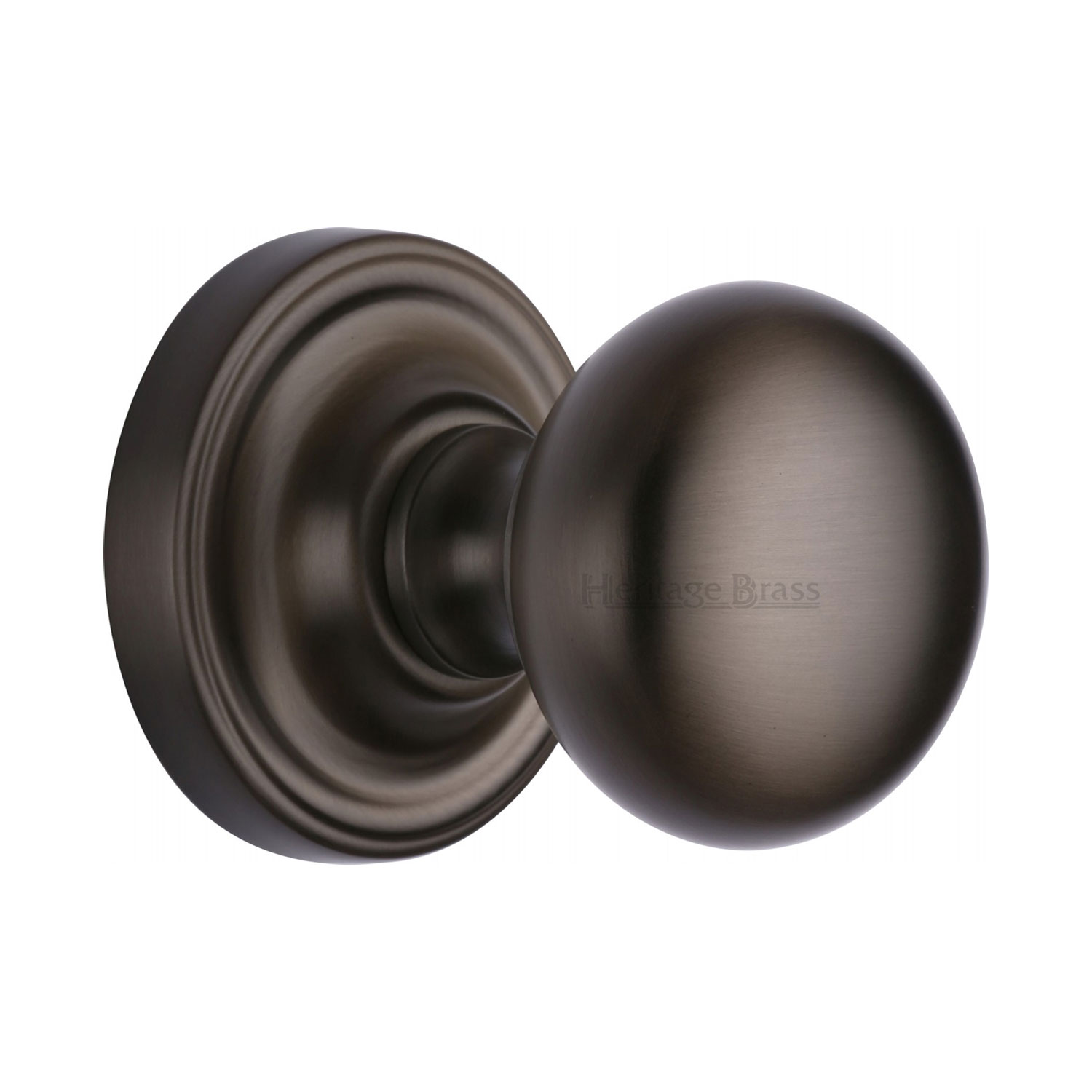 Heritage Brass Mortice Knob on Rose Hampstead Design