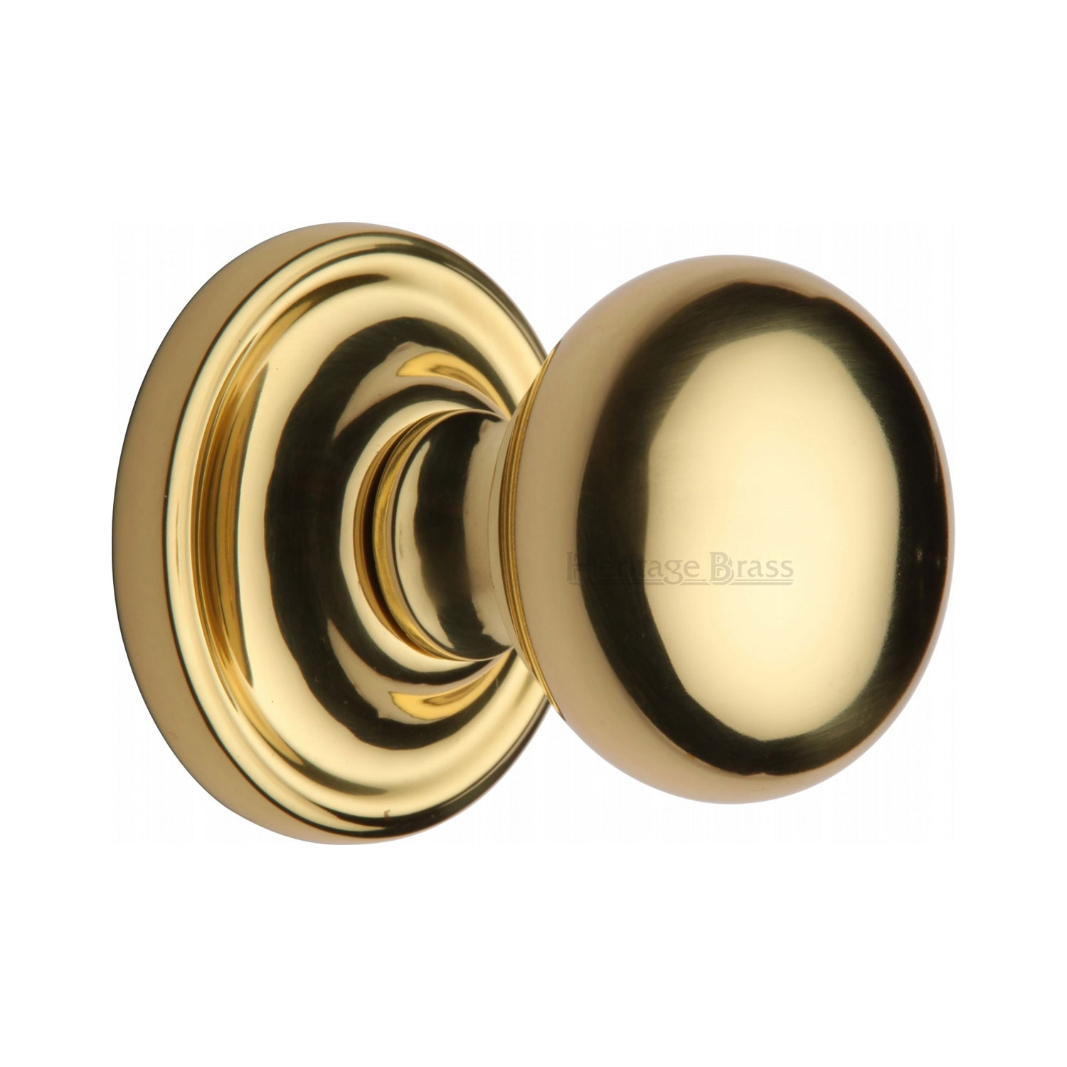 Heritage Brass Mortice Knob on Rose Hampstead Design