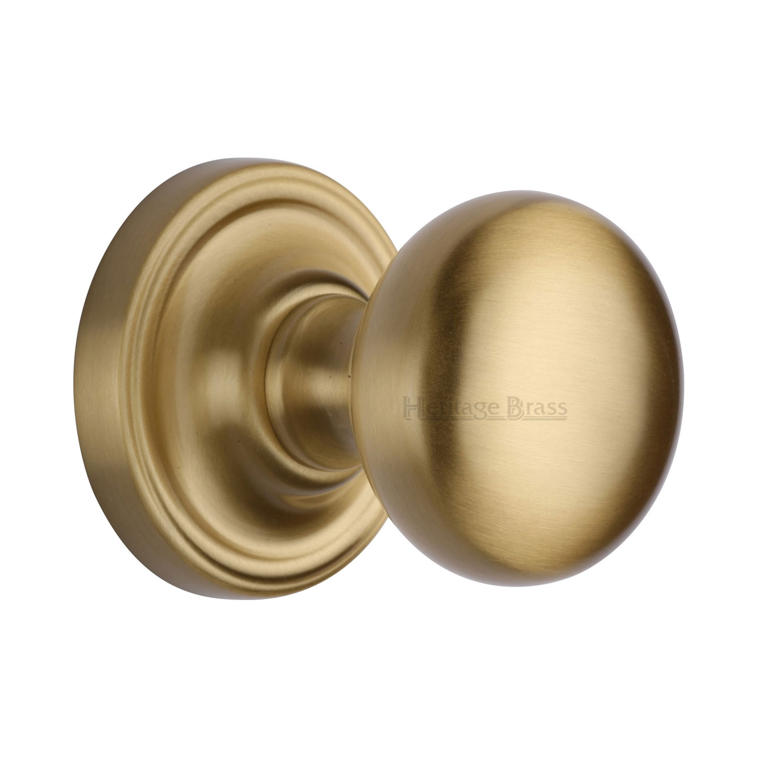Heritage Brass Mortice Knob on Rose Hampstead Design