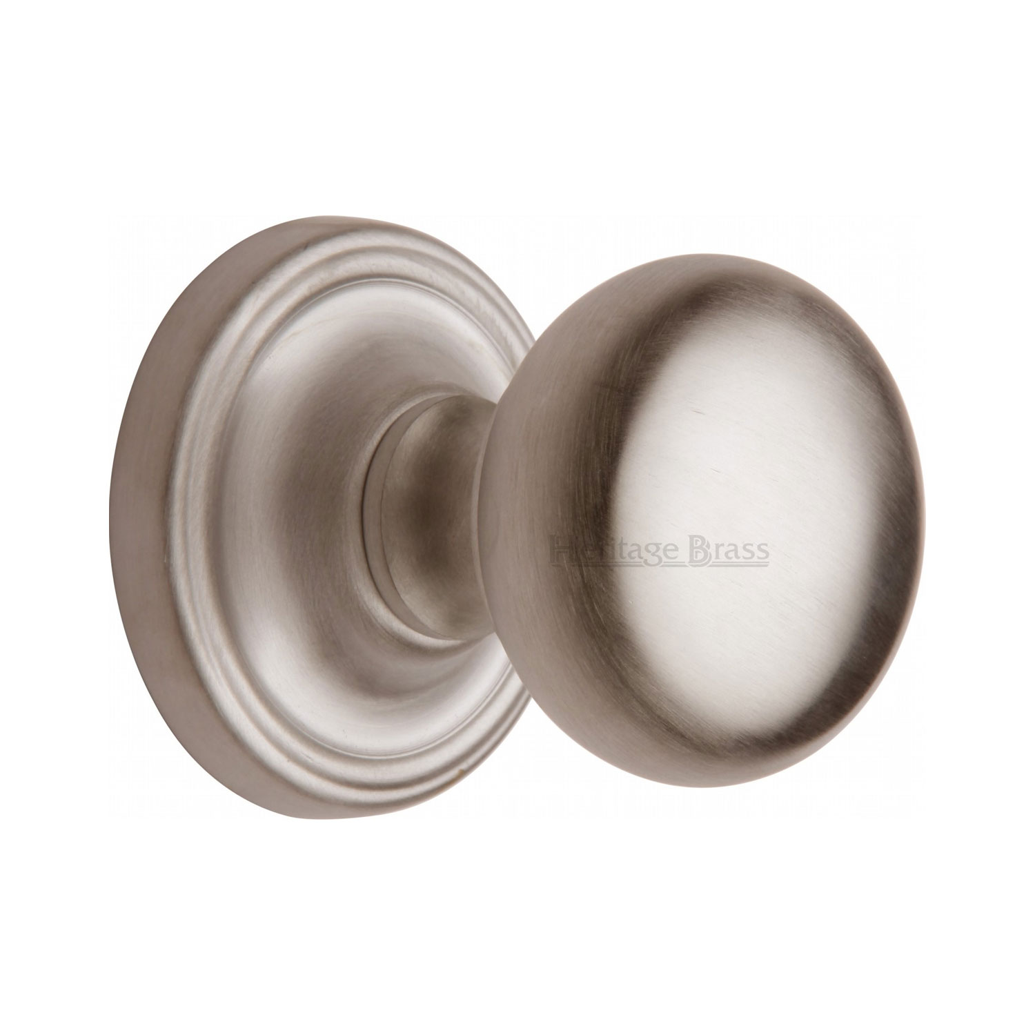Heritage Brass Mortice Knob on Rose Hampstead Design
