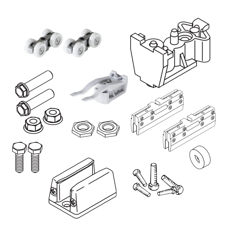 Hawa Porta 100 G Synchro - Fitting Set - for 1 door