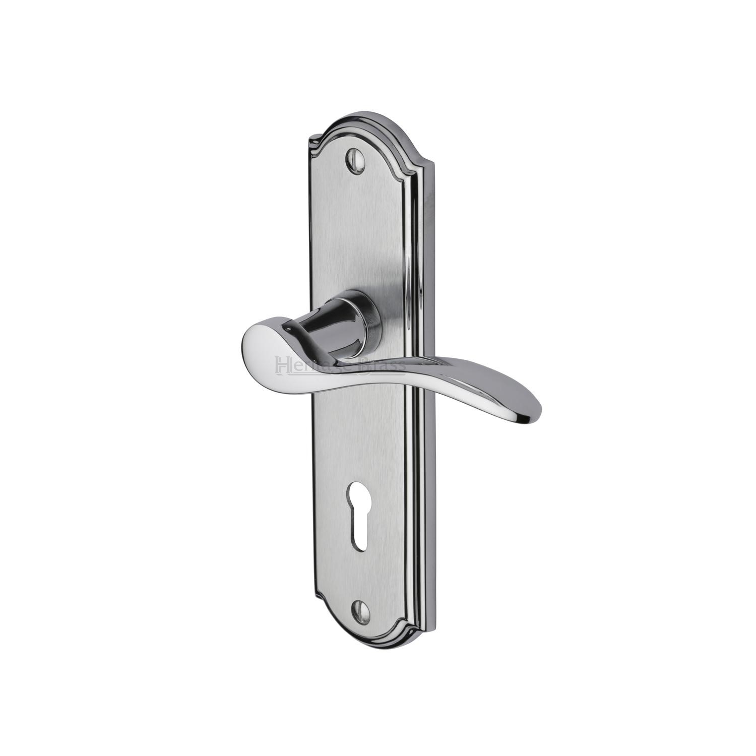Heritage Brass Door Handle Lever Lock Howard Design