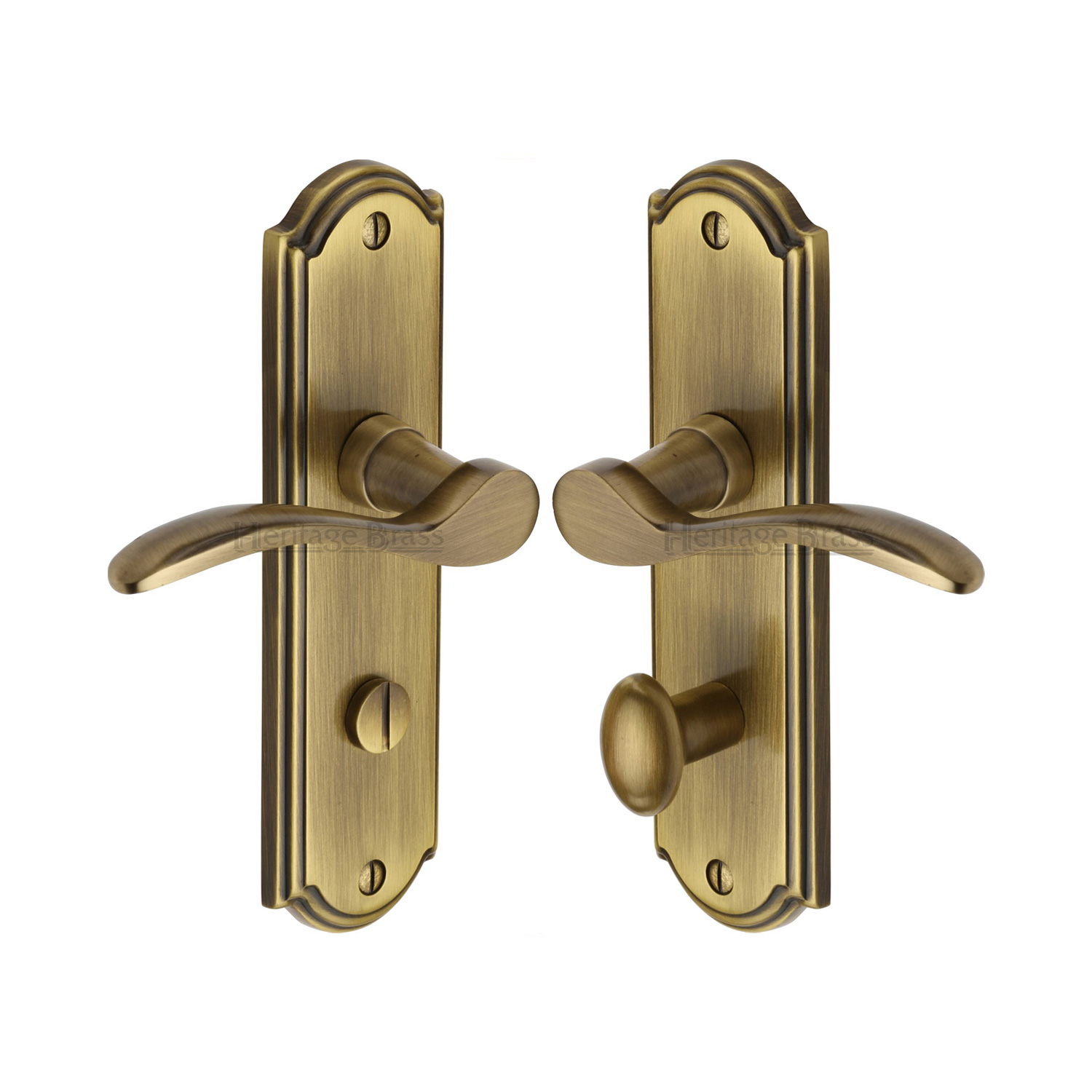 Heritage Brass Door Handle for Bathroom Howard Design