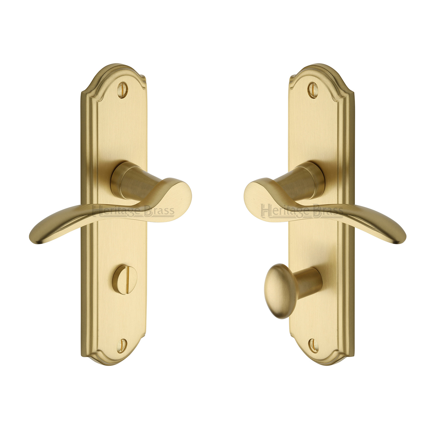 Heritage Brass Door Handle for Bathroom Howard Design