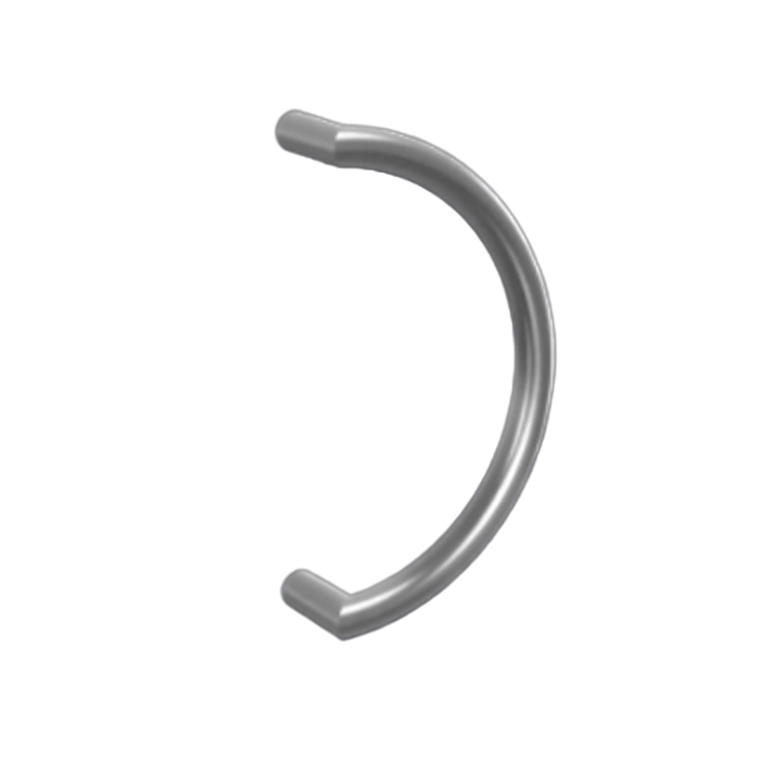 P-25mm Mitred C Shape Pull Handle - 250mm - Fix Through - 316 Satin Stainless Steel