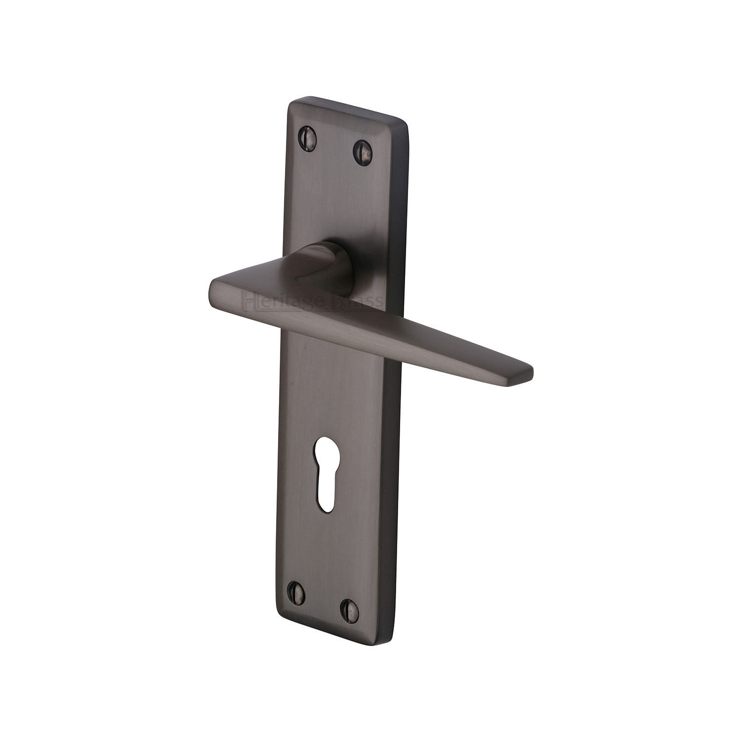 Heritage Brass Door Handle Lever Lock Kendal Design