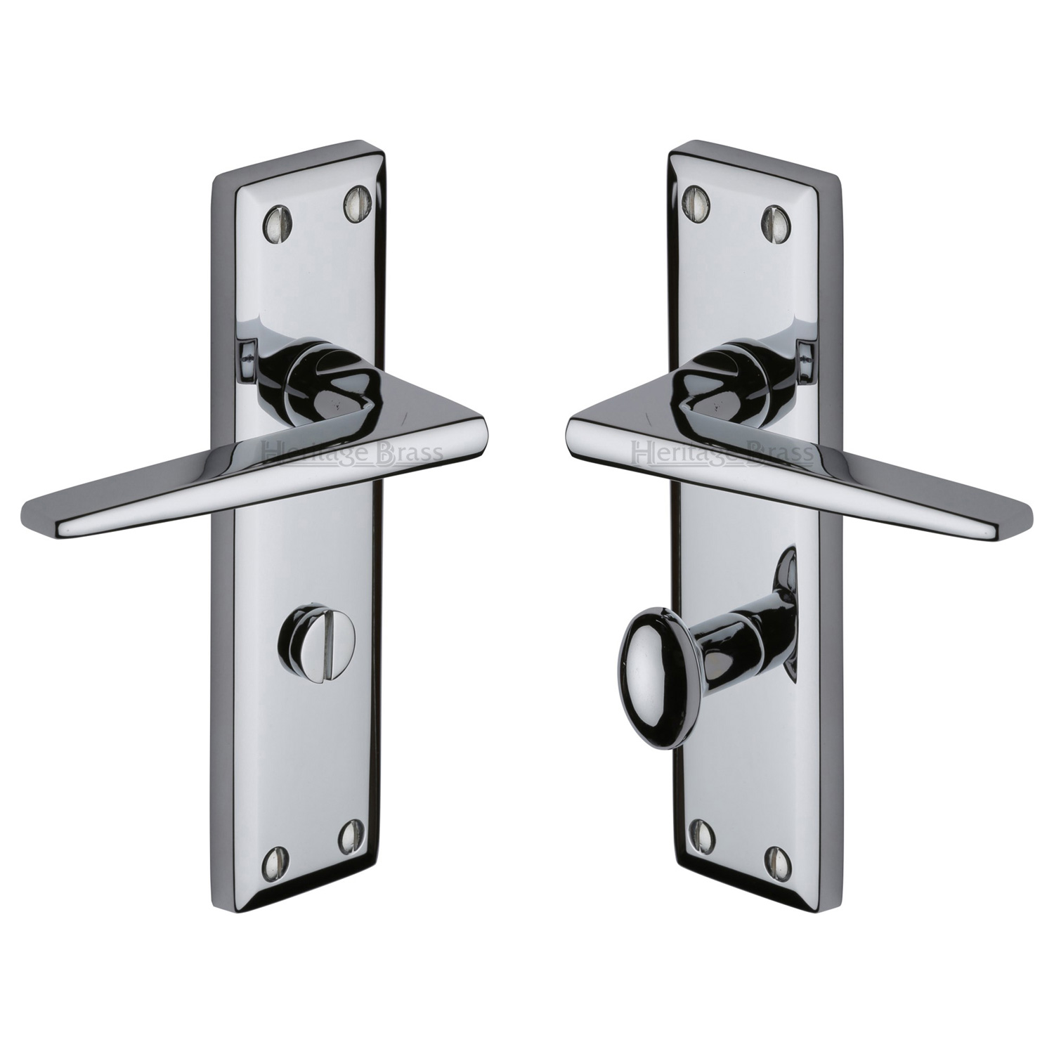 Heritage Brass Door Handle for Bathroom Kendal Design