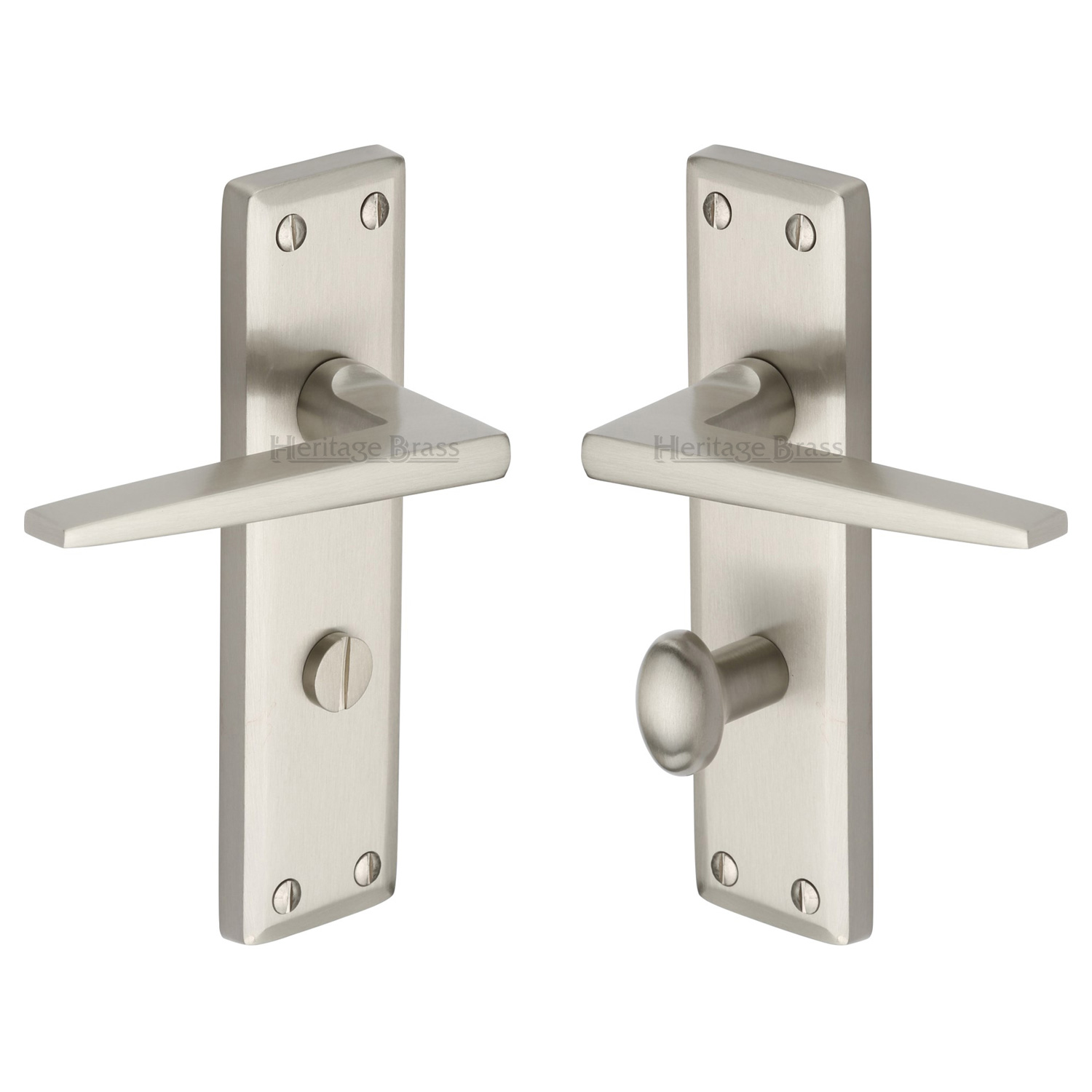Heritage Brass Door Handle for Bathroom Kendal Design