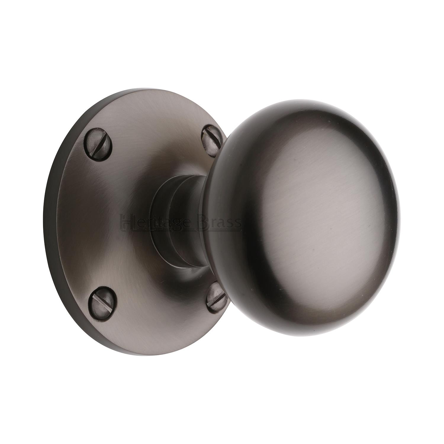 Heritage Brass Mortice Knob on Rose Kensington Design