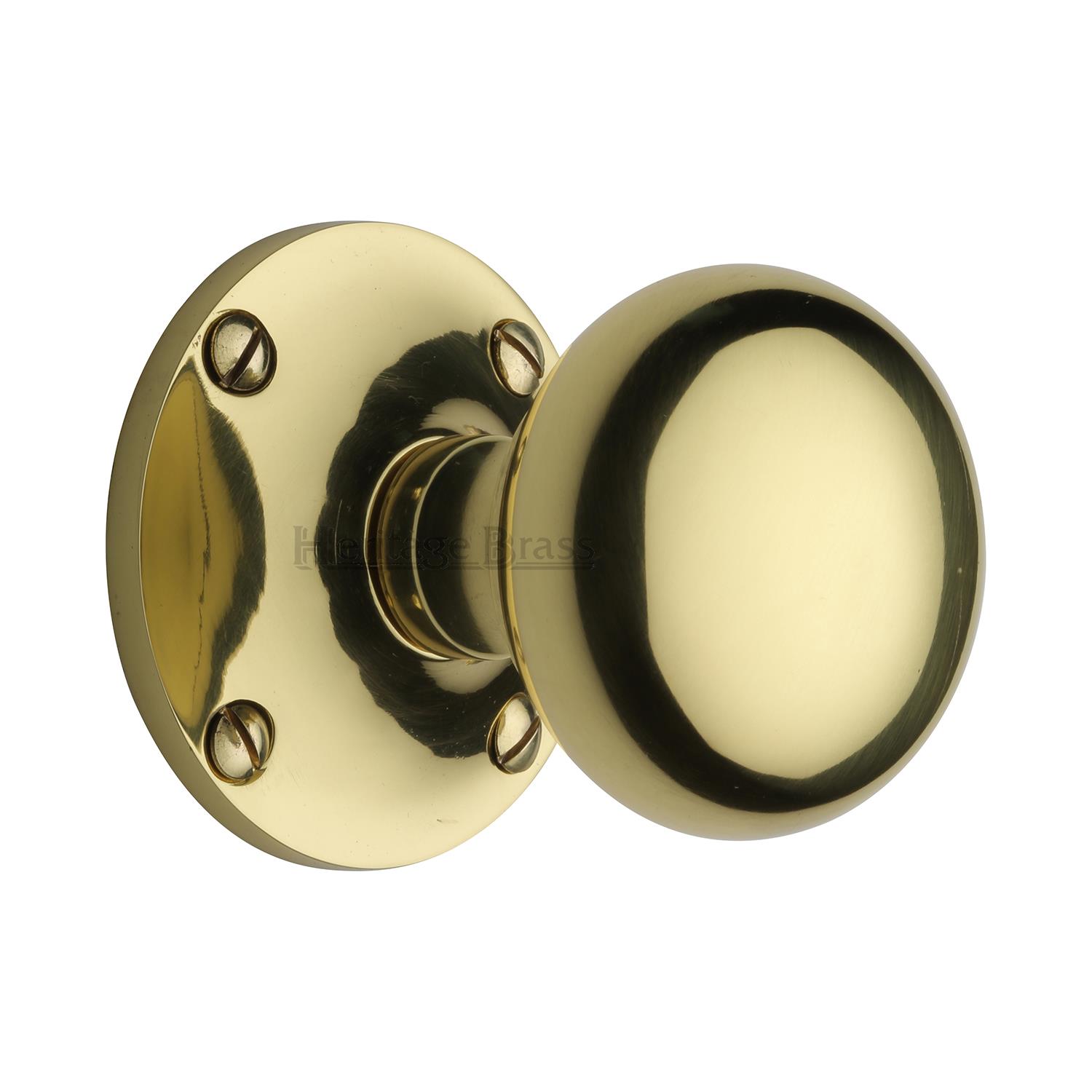 Heritage Brass Mortice Knob on Rose Kensington Design