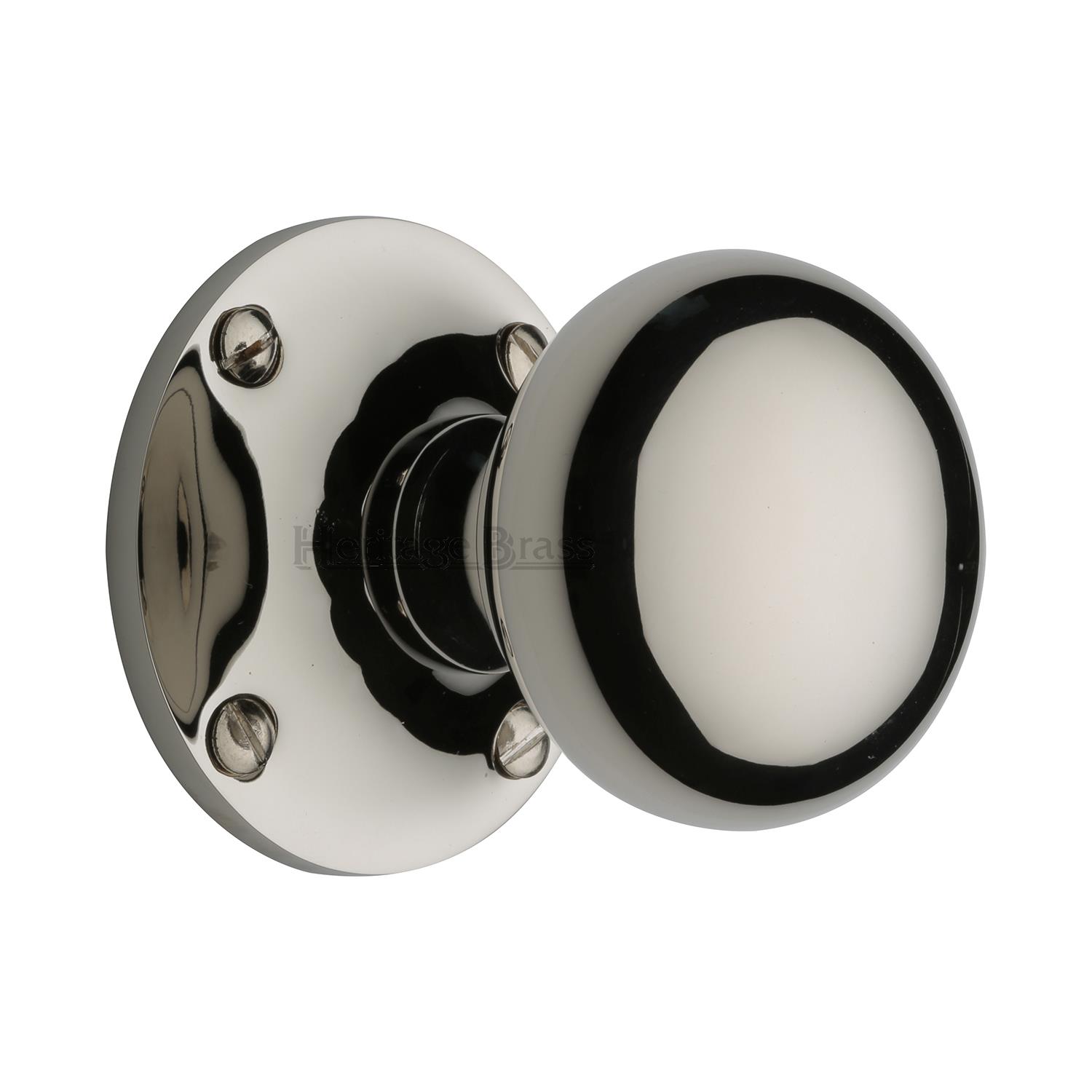 Heritage Brass Mortice Knob on Rose Kensington Design