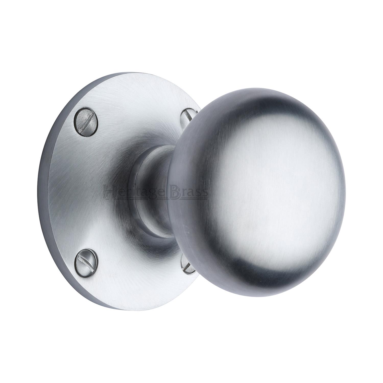 Heritage Brass Mortice Knob on Rose Kensington Design