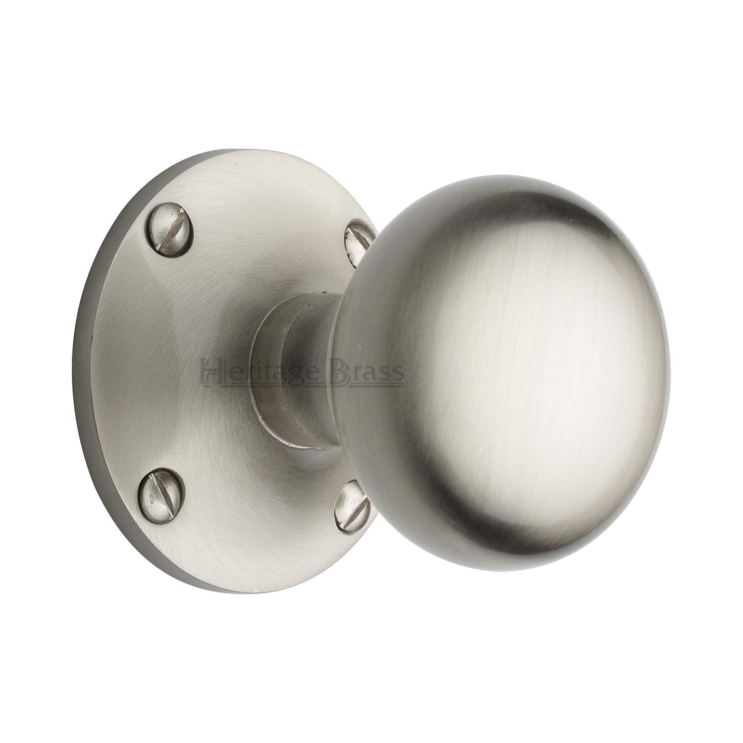 Heritage Brass Mortice Knob on Rose Kensington Design