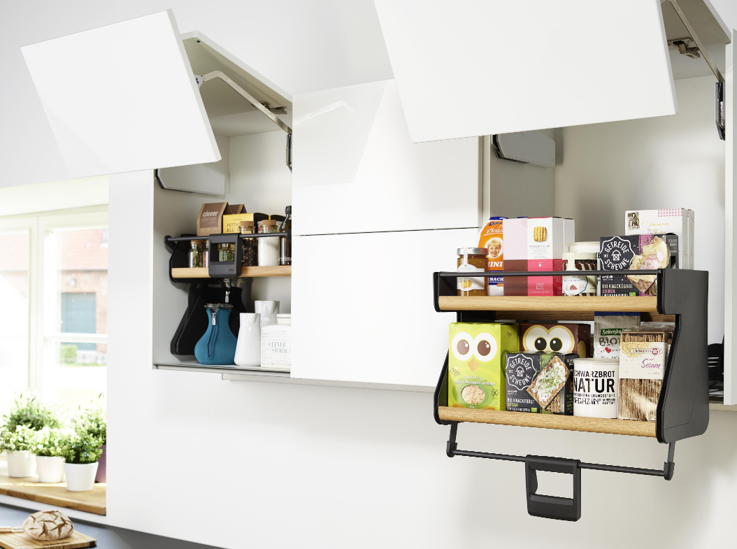 Kesseböhmer iMove Anthracite Wall Pull-down shelves for 500mm cabs