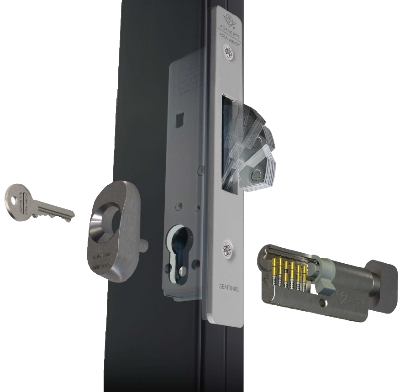 Adams Rite 2600 Sentinel Mortice Deadlock Case - 30mm Back Set